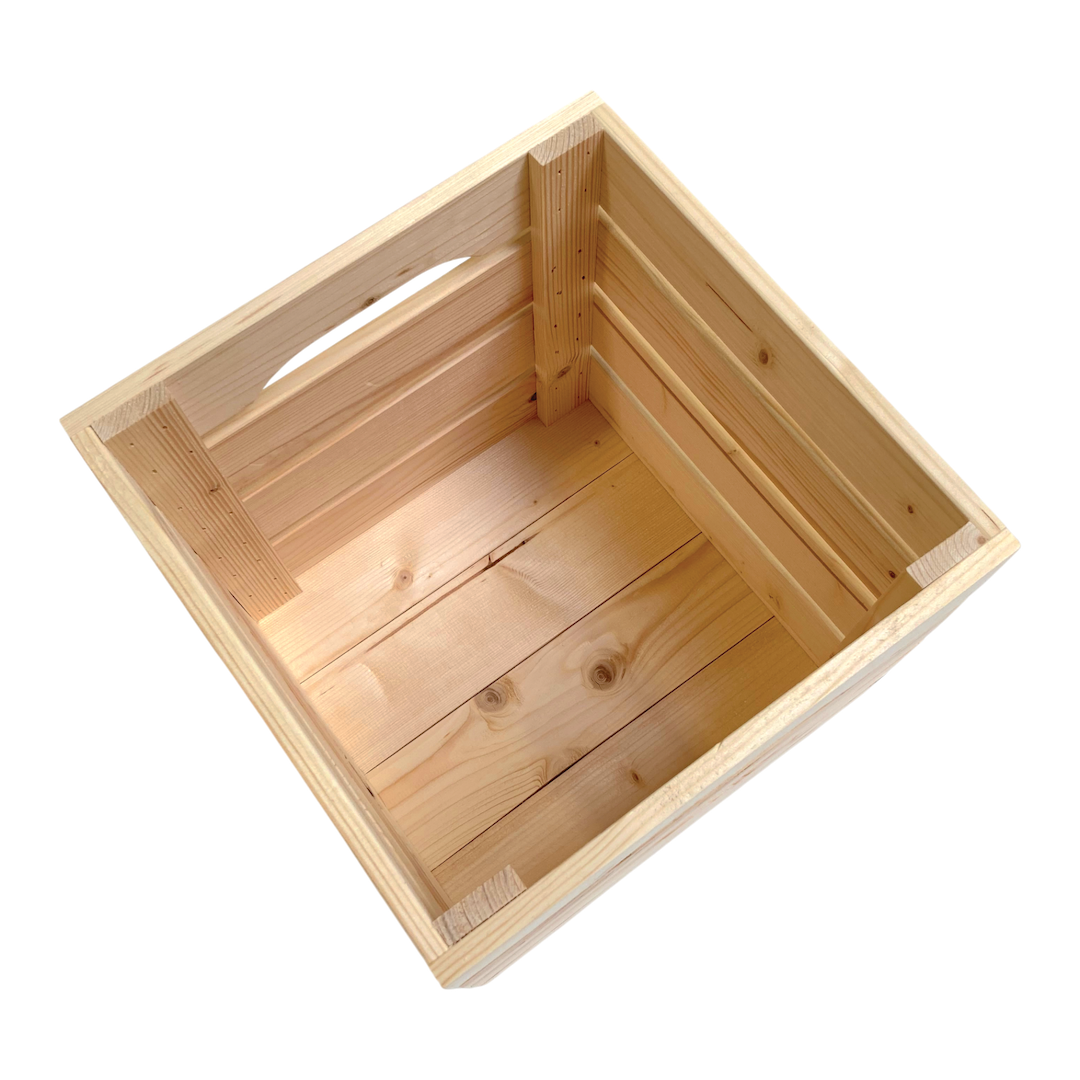 Holzkiste mit Sprossen 32x32x32 cm