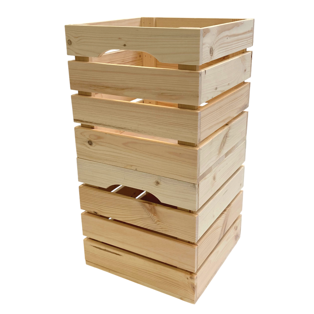 Holzkiste mit Sprossen 32x32x32 cm