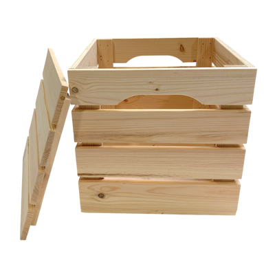 Holzkiste mit Sprossen 32x32x32 cm