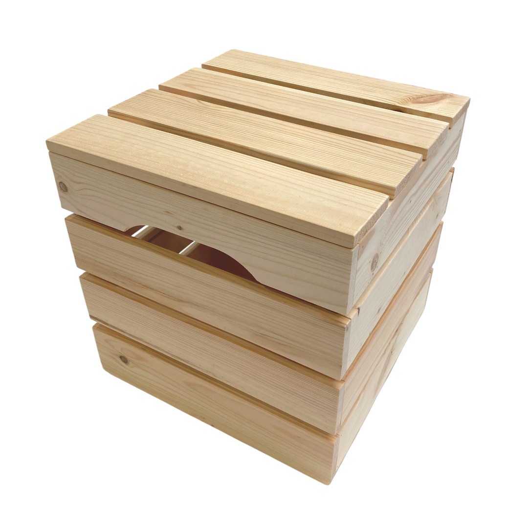 Holzkiste mit Sprossen 32x32x32 cm