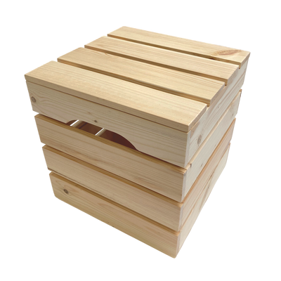 Holzkiste mit Sprossen 32x32x32 cm