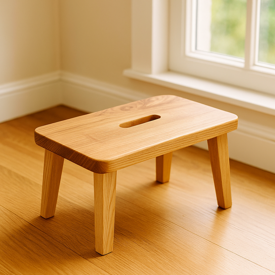 Holzschemel "ESCHE" - herbeschick. - herbeschick.
