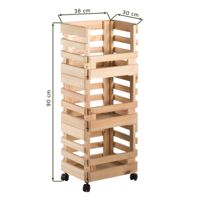 Küchentrolley mit drei Holzkisten "Evolution" - herbeschick. - Astigarraga Kit Line
