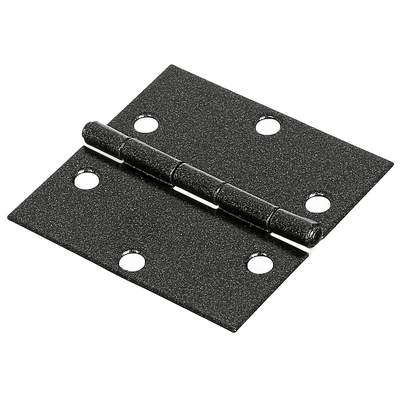 Seitenansicht quadratisches Scharnier ALBERTS DURAVIS 60x60x1 mm in schwarz