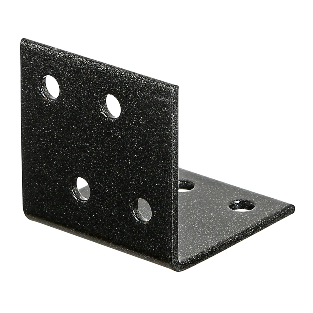 Rückansicht quadratischer Winkel ALBERTS DURAVIS 40x40x40 mm in schwarz